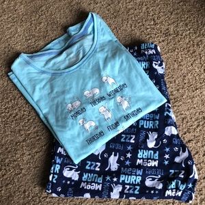 ‼️NWOT‼️ Cute Cat Pajama Set